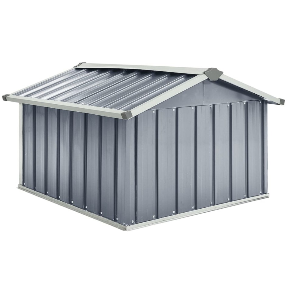 Cobertizo para cortacésped acero galvanizado gris 92x97x63