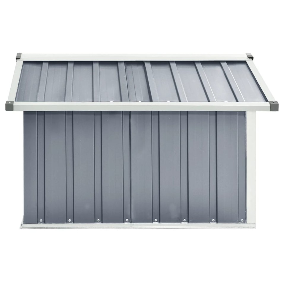 Cobertizo para cortacésped acero galvanizado gris 92x97x63