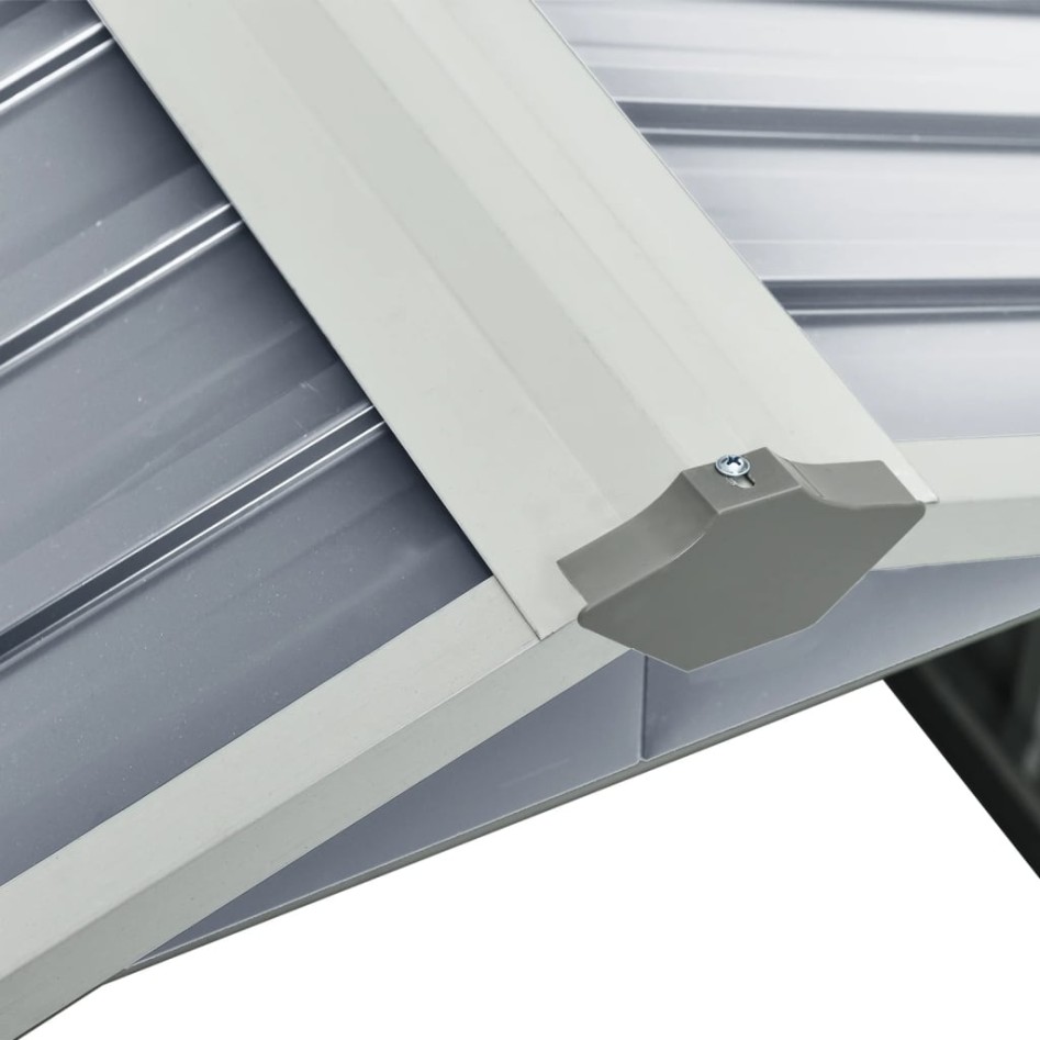 Cobertizo para cortacésped acero galvanizado gris 92x97x63