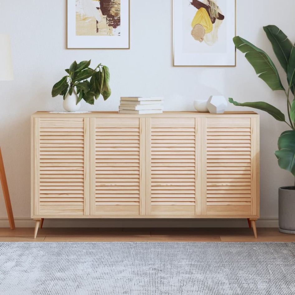 Puertas de armario de lamas 4 uds madera de pino 69x39,4