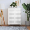 Puerta de armario lamas 2 uds madera pino blanco 99,3x39,4 cm