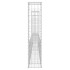 Cesta de gaviones forma de U 3 postes de hierro 260x20x100