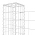 Cesta de gaviones forma de U 3 postes de hierro 260x20x100