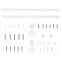 Kit herrajes para puertas correderas de acero blanco 200