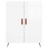 Aparador alto madera contrachapada blanco brillo 69,5x34x180