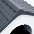 Caseta para perros polipropileno gris 57x68x66