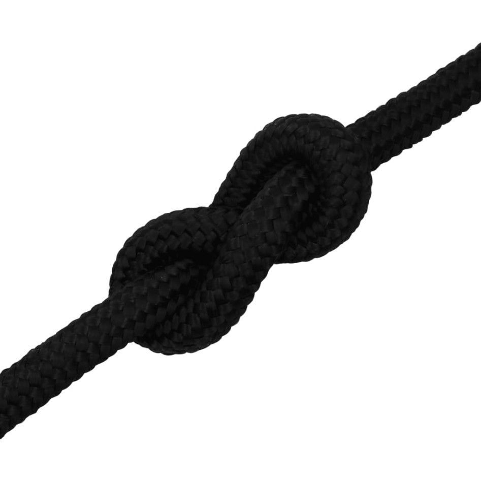Cuerda de trabajo poliéster negro 20 mm 50