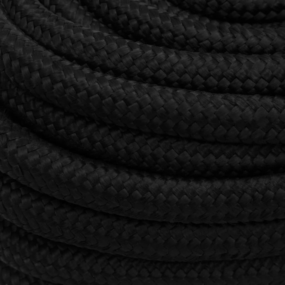 Cuerda de trabajo poliéster negro 25 mm 25
