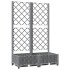 Jardinera con enrejado PP gris claro 80x40x121,5