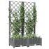 Jardinera con enrejado PP gris claro 80x40x121,5