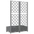 Jardinera con enrejado PP gris claro 80x40x121,5
