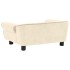 Sofá para perros felpa color crema 72x45x30