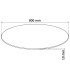 Tablero de mesa de cristal templado redondo 800