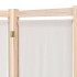 Biombo divisor 5 paneles de tela crema 200x170x4