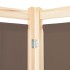 Biombo divisor de 3 paneles de tela marrón 120x170x4