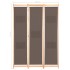Biombo divisor de 3 paneles de tela marrón 120x170x4