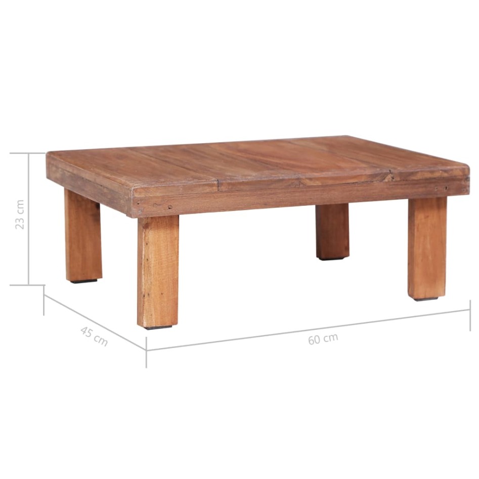 Mesa de centro madera maciza de caoba 60x45x23