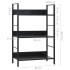 Estantería de 3 niveles madera ingeniería negro 60x27,6x90,5