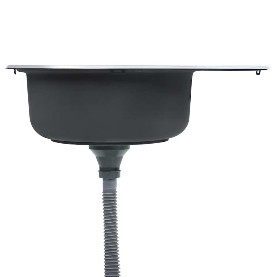 Fregadero cocina con colador y sifón acero inoxidable