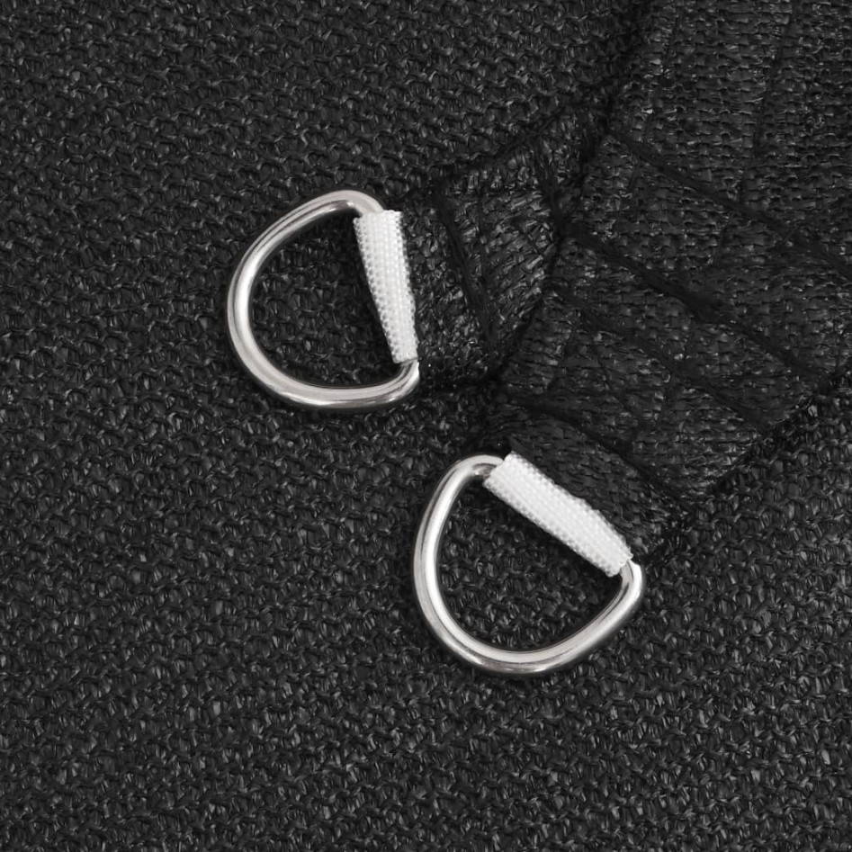 Toldo de vela negro HDPE 160 g/m² 7x7