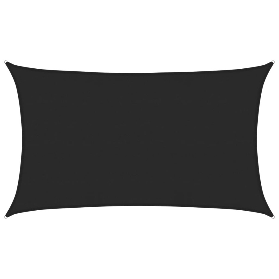 Toldo de vela negro HDPE 160 g/m² 5x8