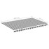 Tela de repuesto para toldo gris antracita y blanco 4,5x3