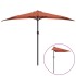 Sombrilla balcón semicircular aluminio terracota 300x155x223