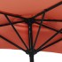 Sombrilla balcón semicircular aluminio terracota 300x155x223