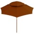 Sombrilla de dos niveles palo de madera terracota 270