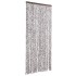 Cortina mosquitera marrón y beige chenilla 90x200