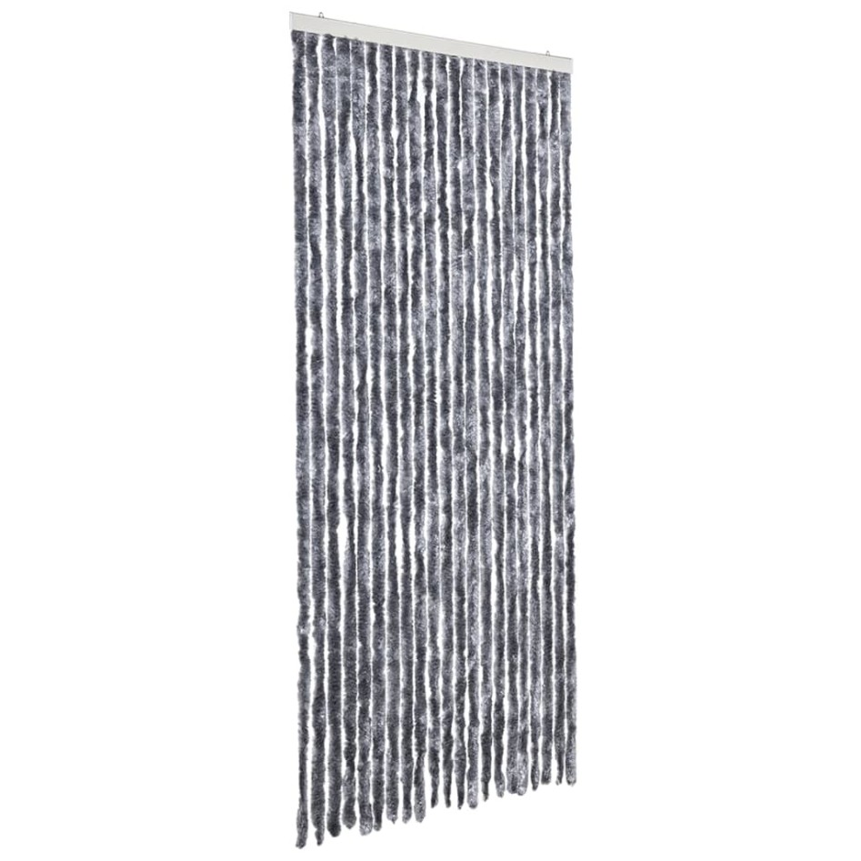 Cortina mosquitera plateada chenilla 90x200