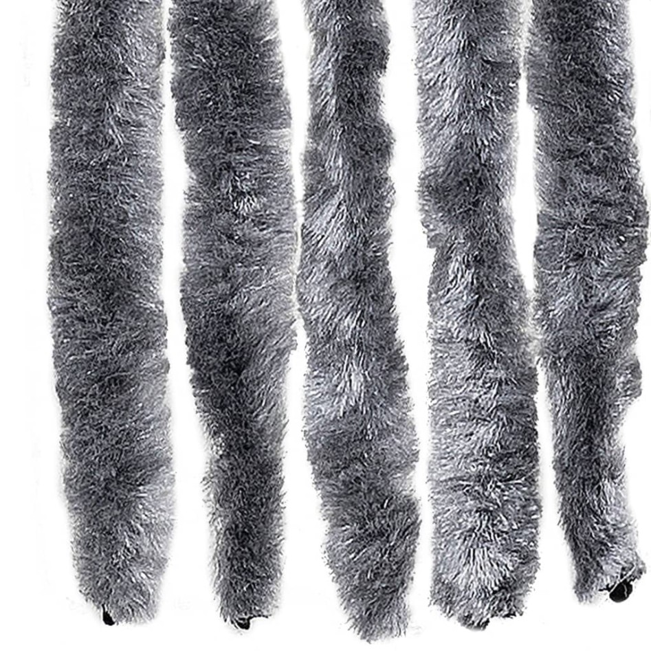 Cortina mosquitera plateada chenilla 90x200