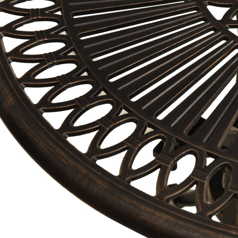 Mesa de jardín aluminio fundido color bronce 62x62x65