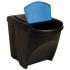 Cubos de basura apilables 3 piezas gris antracita 75