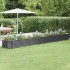 Jardinera arriate acero recubierto polvo antracita 440x80x36