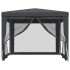 Carpa para fiestas 4 paredes de malla HDPE gris antracita 3x3