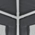 Carpa para fiestas 4 paredes de malla HDPE gris antracita 3x3