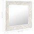 Espejo de pared estilo barroco blanco 60x60