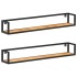 Estantes de pared 2 unidades 120 cm madera maciza