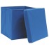 Cajas de almacenaje con tapas 10 uds azul 28x28x28