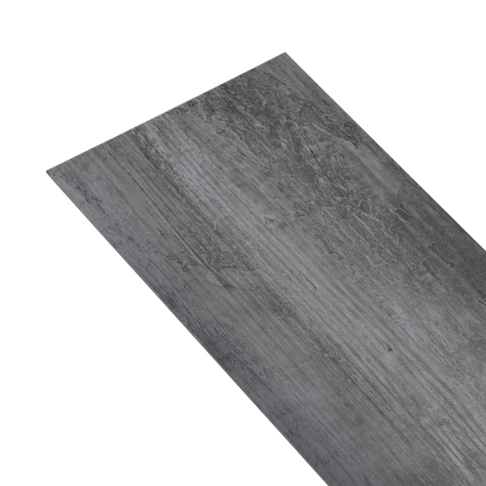 Lamas para suelo autoadhesivas PVC gris brillante 5,21 m² 2