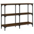 Mesa consola madera de ingeniería marrón roble 100x29x75