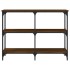 Mesa consola madera de ingeniería marrón roble 100x29x75
