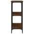 Mesa consola madera de ingeniería marrón roble 100x29x75