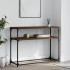 Mesa consola madera de ingeniería marrón roble 100x35,5x75
