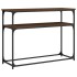Mesa consola madera de ingeniería marrón roble 100x35,5x75