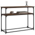 Mesa consola madera de ingeniería marrón roble 100x35,5x75