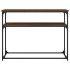 Mesa consola madera de ingeniería marrón roble 100x35,5x75