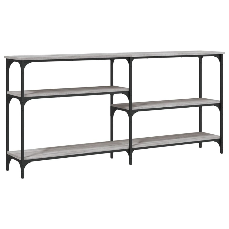 Mesa consola madera de ingeniería gris Sonoma 160x29x75