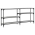 Mesa consola madera de ingeniería gris Sonoma 160x29x75